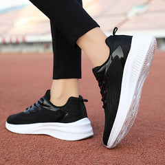 Women's Lace-Up Lightweight Running Shoes Breathable Tennis Athletic Sneakers
