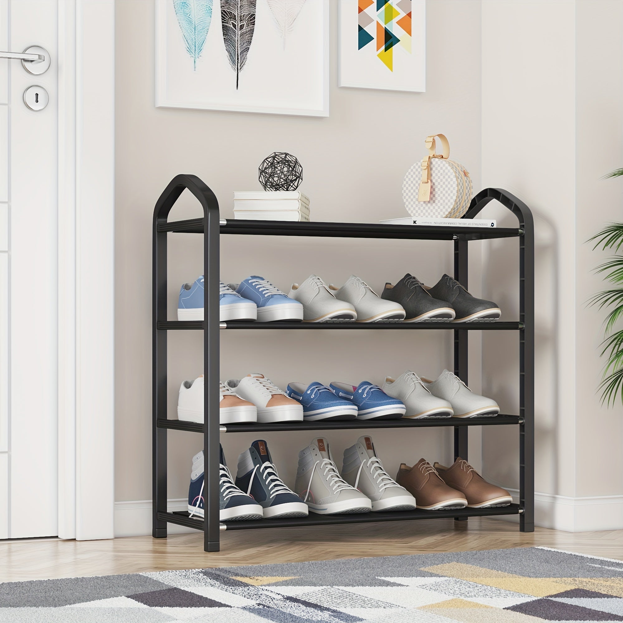 3-Layer Shoe Rack Indoor Household Shoe Storage Rack Dustproof