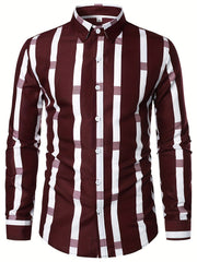 Men's Casual Slim Fit All Over Print Shirt