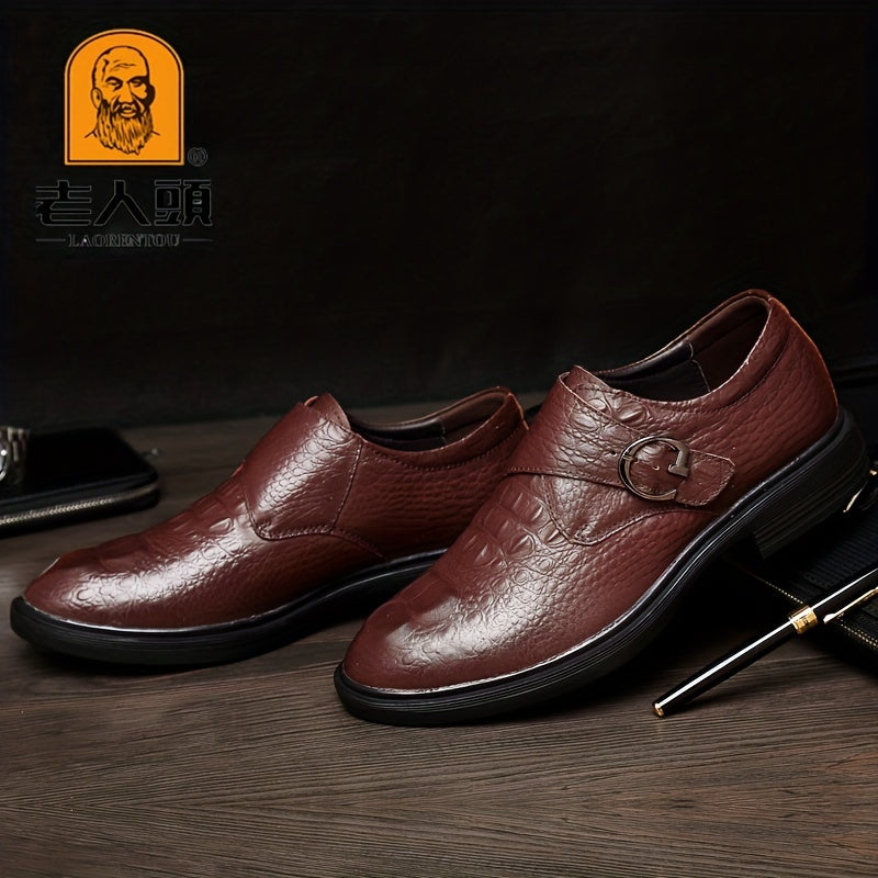 Men's Single Monk Strap Loafer Shoes Casual Slip-On Shoes Spring and Summer