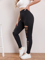 High Rise Ripped Yoga Leggings