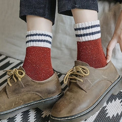 5 Pairs Winter Warm Thick Short Crew Socks for Men and Women