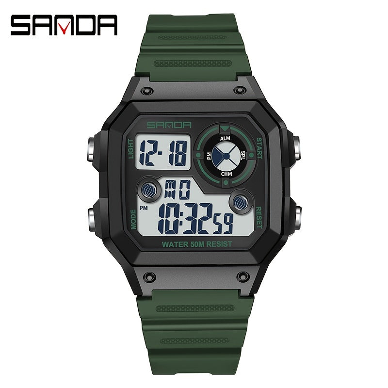 SANDA Boy's Waterproof Sport Timing Watch Gift
