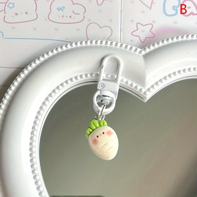 Cartoon Vegetable Key Chain Radish Doll Pendant Ornament