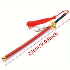 Mini Red Sheath Model Alloy Material Japanese Keychain Anime Game Weapon