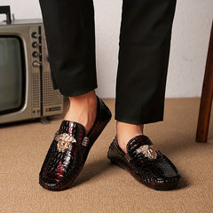 Men's Slip On PU Loafers Casual Outdoor Walking Shoes