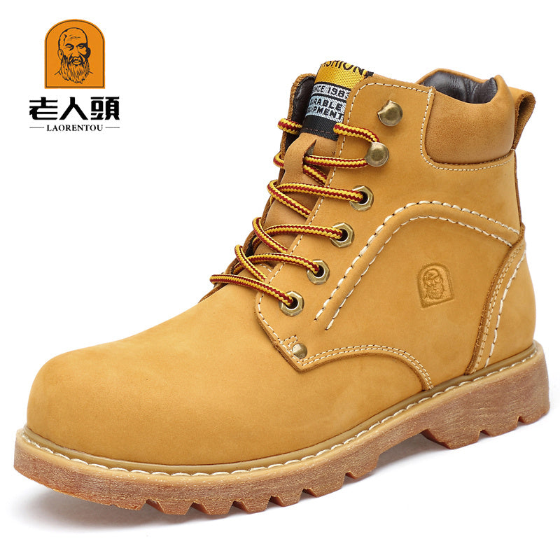 Men's Lace Up Service Combat Boots Rugged Style Army Shoes