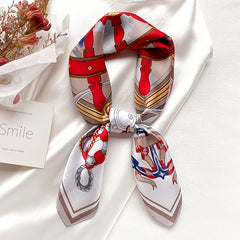 Lightweight Silk Head Scarves Square Bandanas for Women