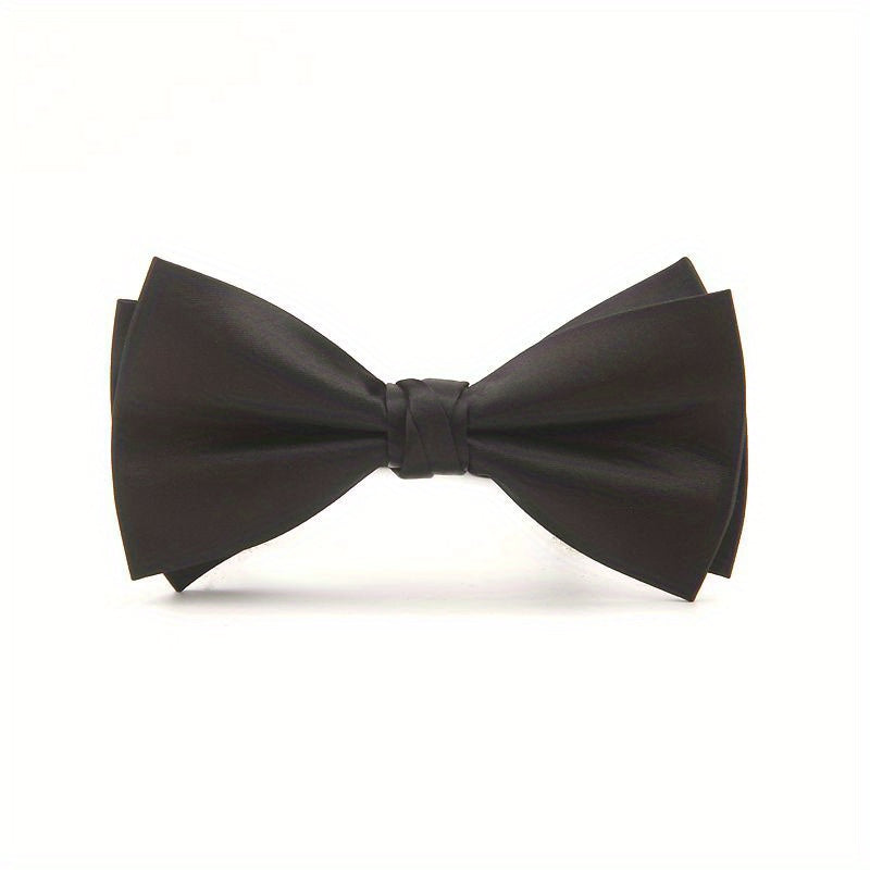 Men's Groom Wedding Bow Tie Plain Big Bow Tie