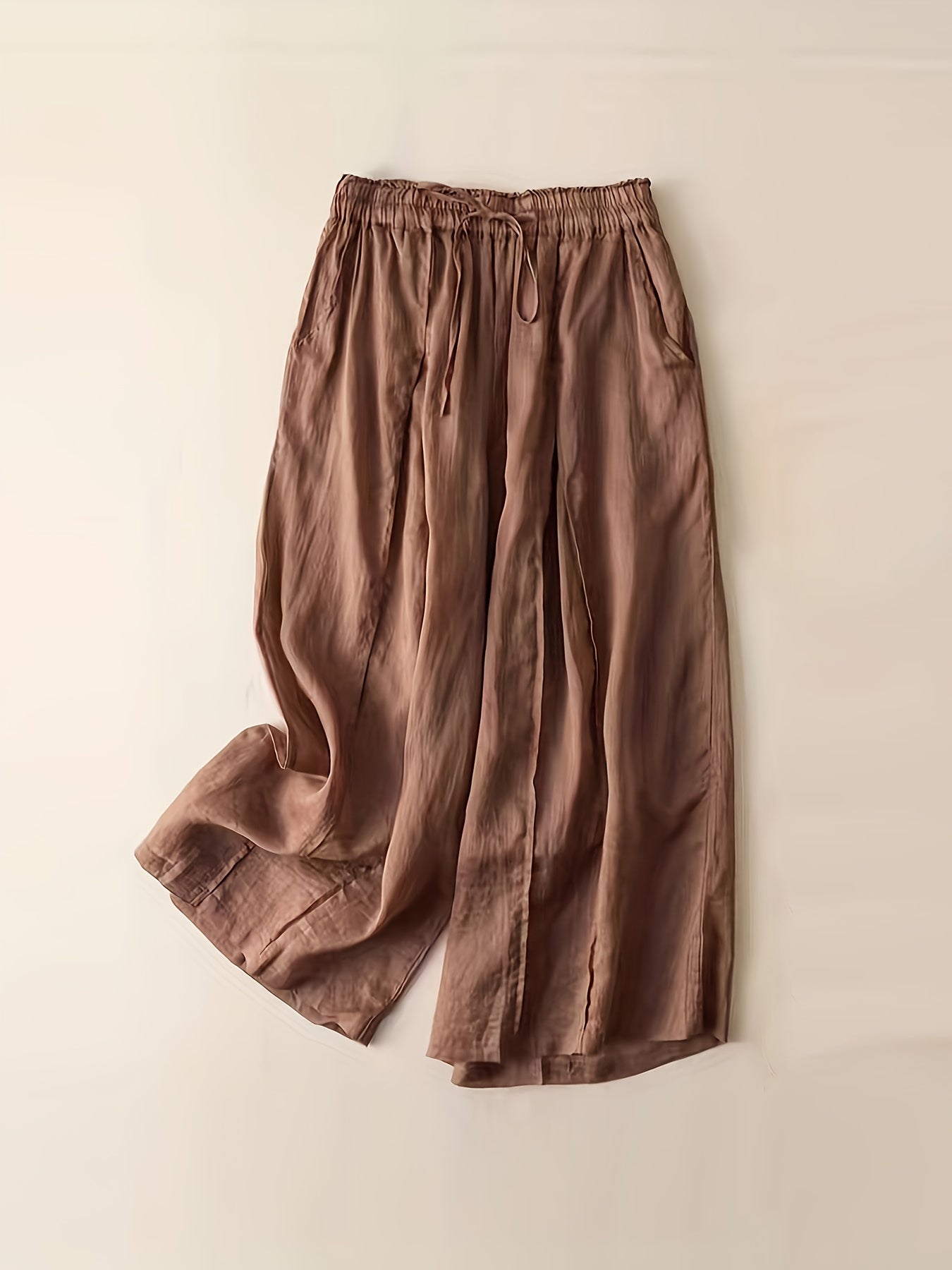 Casual Wide Leg Drawstring Pants for Women