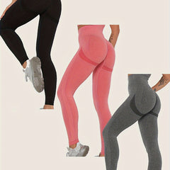 3 Pack Seamless High Waist Tummy Control Leggings for Women