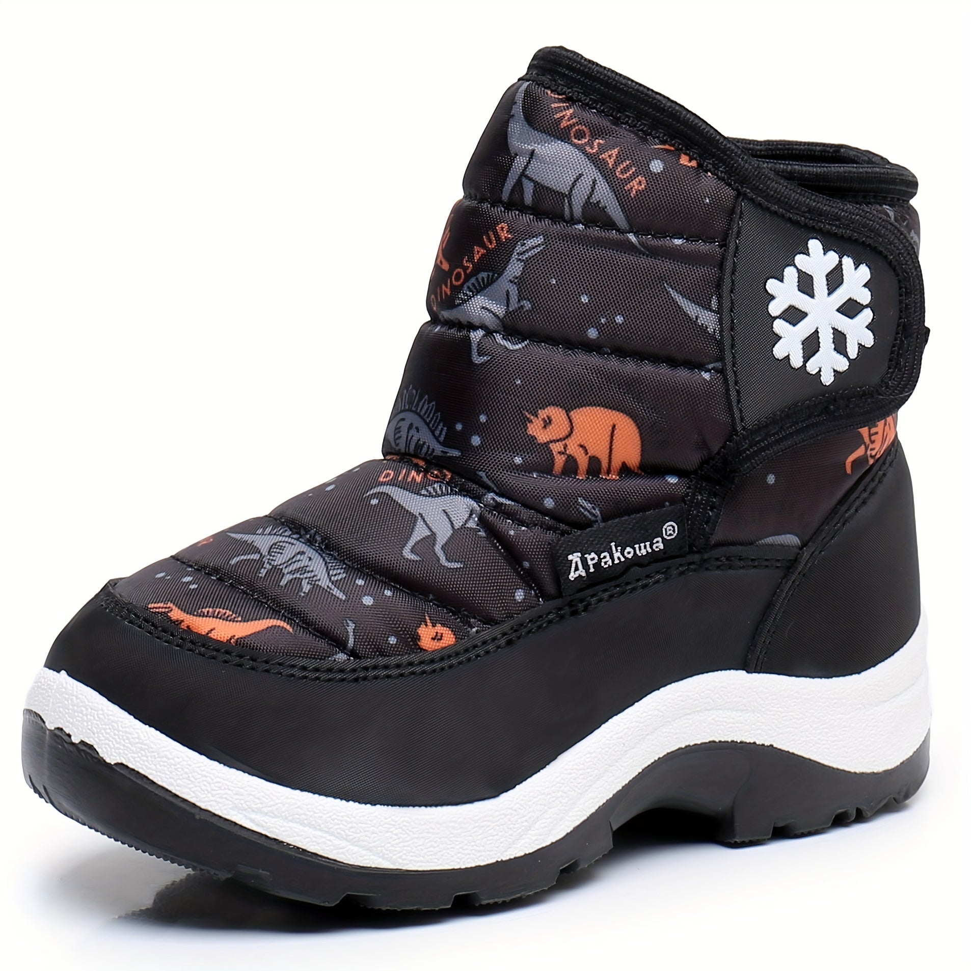 Boy's Snow Boots High Top Plush Cozy Warm Non slip Hiking Shoes