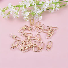 20pcs Metal Lobster Claw Clasps Keychain Swivel Lanyards Trigger Snap Hooks