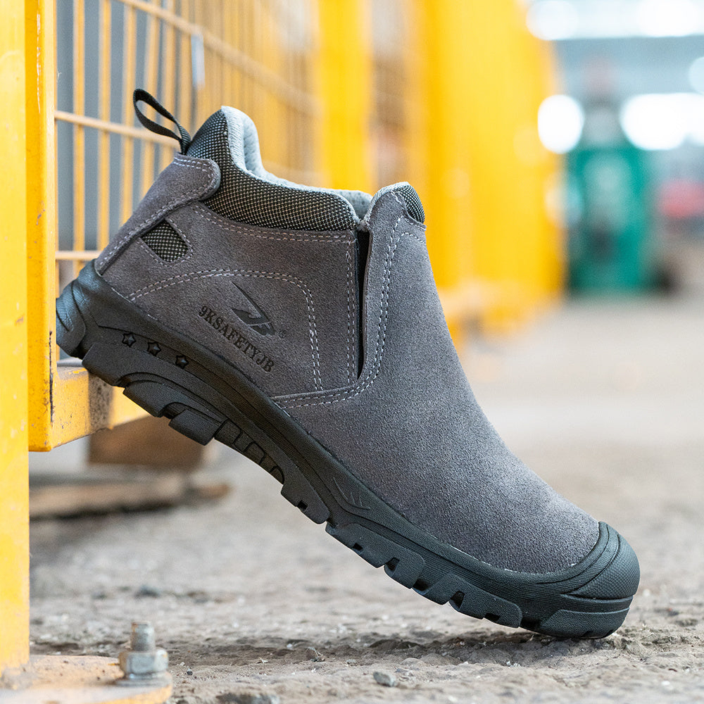 Men's High Top Steel Toe Work Safety Shoes