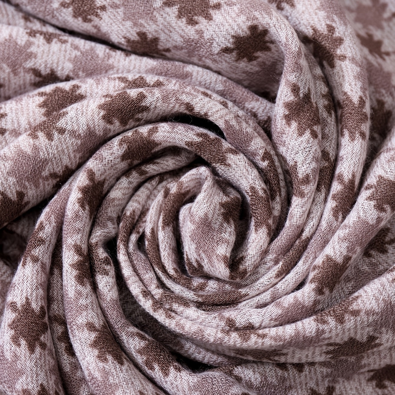 Dark Khaki Print Scarf Winter Warm Scarf For Women