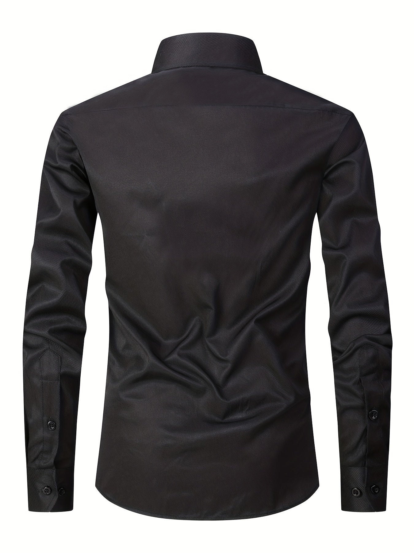 Men's Formal Long Sleeve Shirt with Chest Pocket