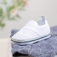 Breathable Slip On Woven Shoes For Baby Girls Lightweight Non slip Shoes