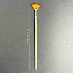 Wood Handle Art Painting Brush Dual Ended Flat & Angled Tips Watercolor Goua