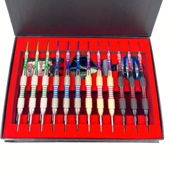 12pcs Set Professional Steel Tip Darts with Nonslip Iron Barrel