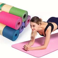 Soft TPE Yoga Mat Thick Non-slip Fitness Mat for Exercise