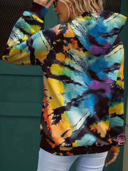 Tie Dye Kangaroo Pocket Hoodie Long Sleeve Hoodie Sweatshirt