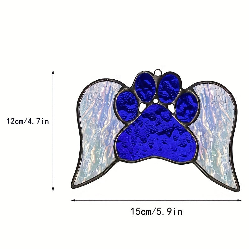 Pet Paw Print Hanging Ornament for Windows - Dog Memorial
