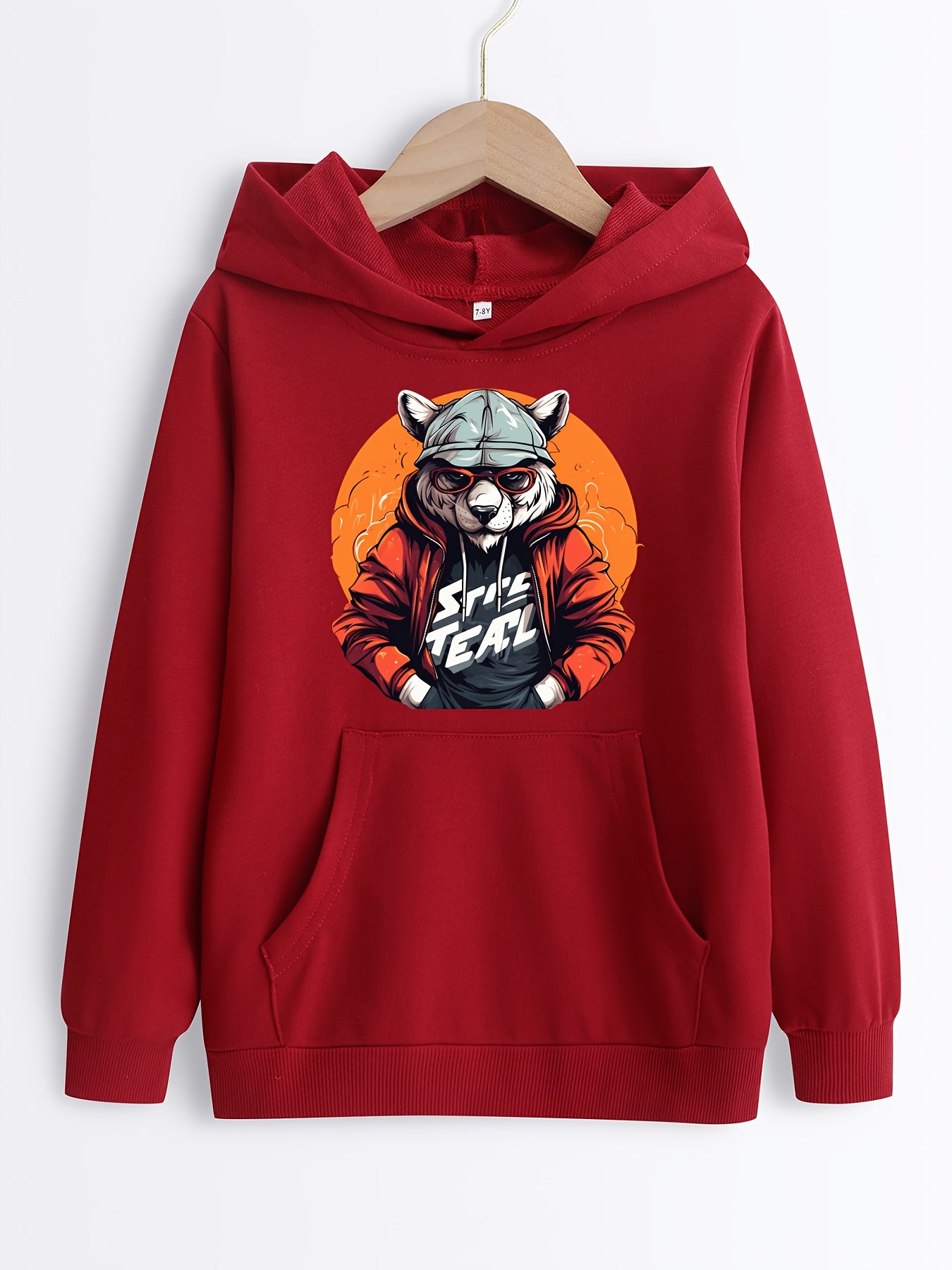 Dino & Wings Boys Hoodie Long Sleeve Sweatshirt for Fall Spring