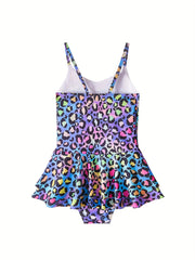 Toddler Girls Fish Scale Cami Swimsuit Ruffle Trim