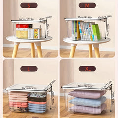 1pc Transparent Storage Box with Lid Home Organization and Storage