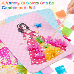 12 Sheets Rainbow Scratch Off Notebooks Arts Crafts Supplies Set