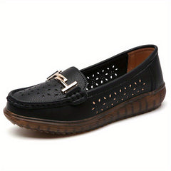 Women's Hollow Out Loafers Breathable Slip On Casual Shoes
