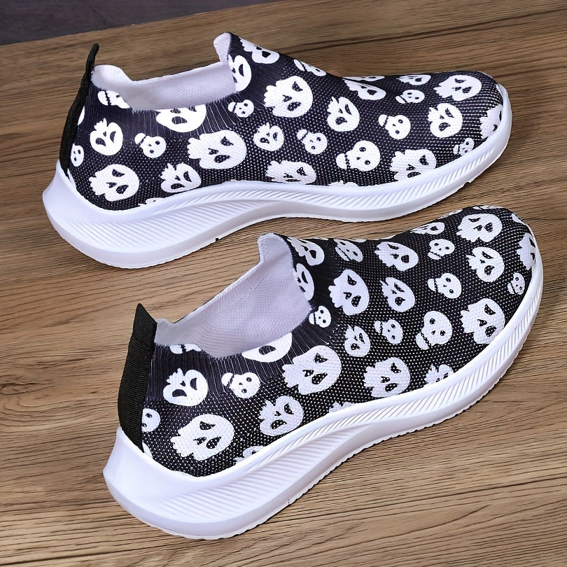 Halloween Ghost Print Non Slip Running Shoes