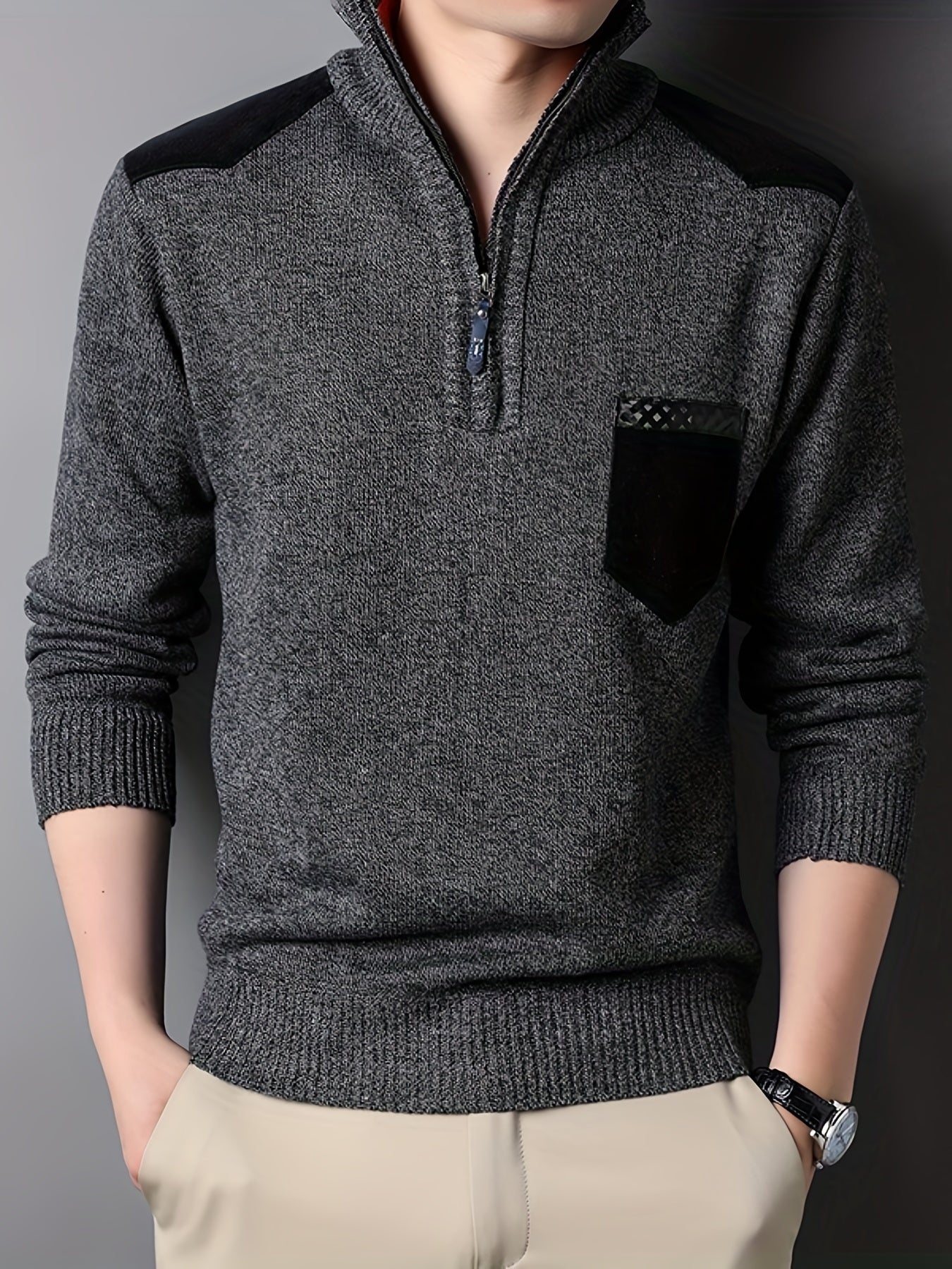 Men's Casual Warm Knitted Sweater for Fall Winter