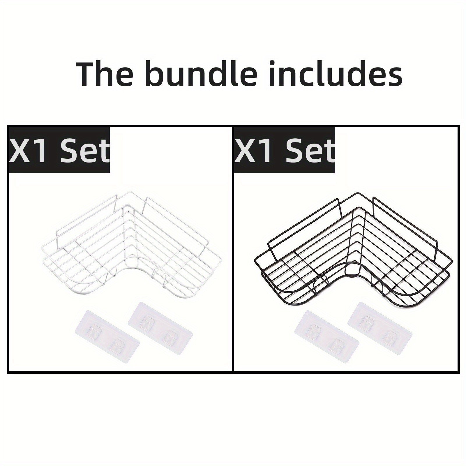 2pcs Metal Shelf Triangle Storage Organizer Rack