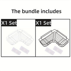 2pcs Metal Shelf Triangle Storage Organizer Rack