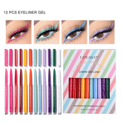 HANDAIYAN Waterproof Eye Liner Pencil Set Matte Long Lasting Eyeliners