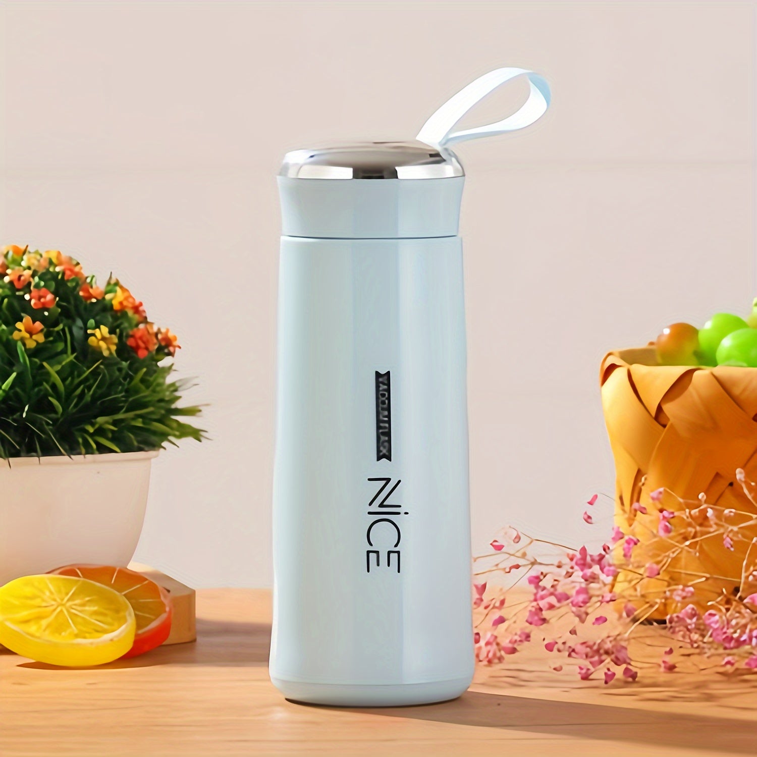 400ml Double Wall Insulated Tea Cup Portable Glass Water Cup
