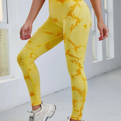 Tie Dye Quick Drying Yoga Pants High Waist Leggings