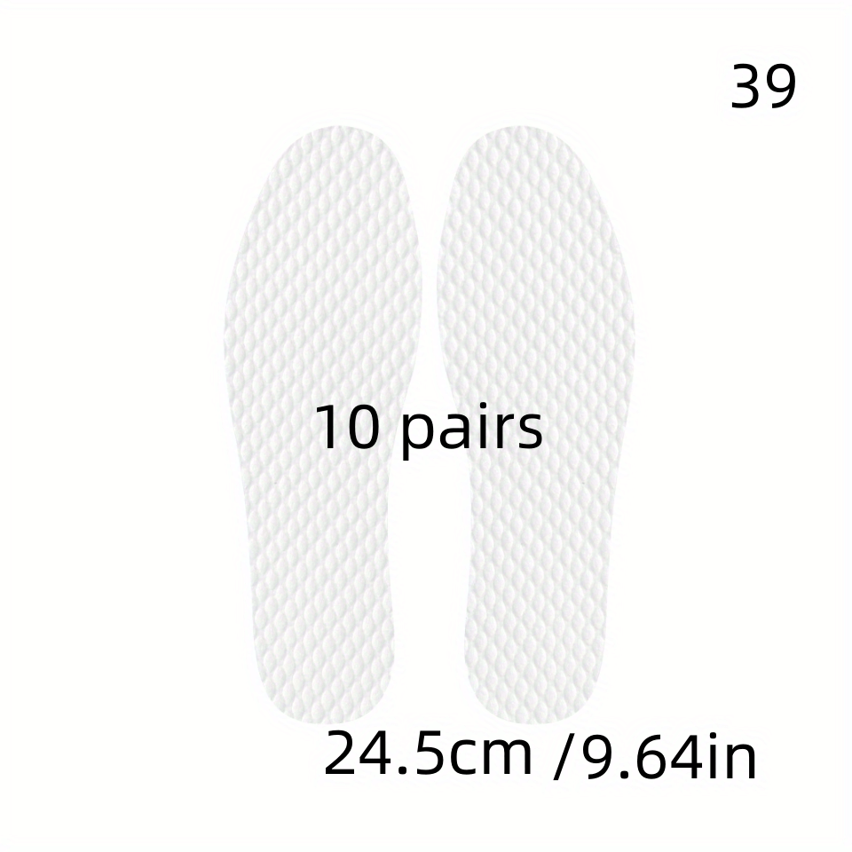 10 Pairs Disposable Wood Pulp Insoles for Men
