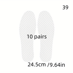 10 Pairs Disposable Wood Pulp Insoles for Men