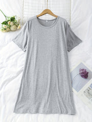 3 Pack Plus Size Nightdress Set Women's Short Sleeve Tee Sleep Dress