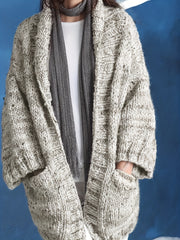 Women's Heathered Open Front Cardigan with Pockets