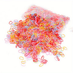 1000pcs Colorful Hair Ties Mini Elastic Bands Set Girls Gift