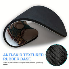 Baseball Round Mouse Pad Non Slip Rubber Base Small Size 7.87 x 7.87 x 0.1 Inch