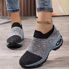 Knitted Slip On Socks Sneakers High Impact Running Sports Shoes