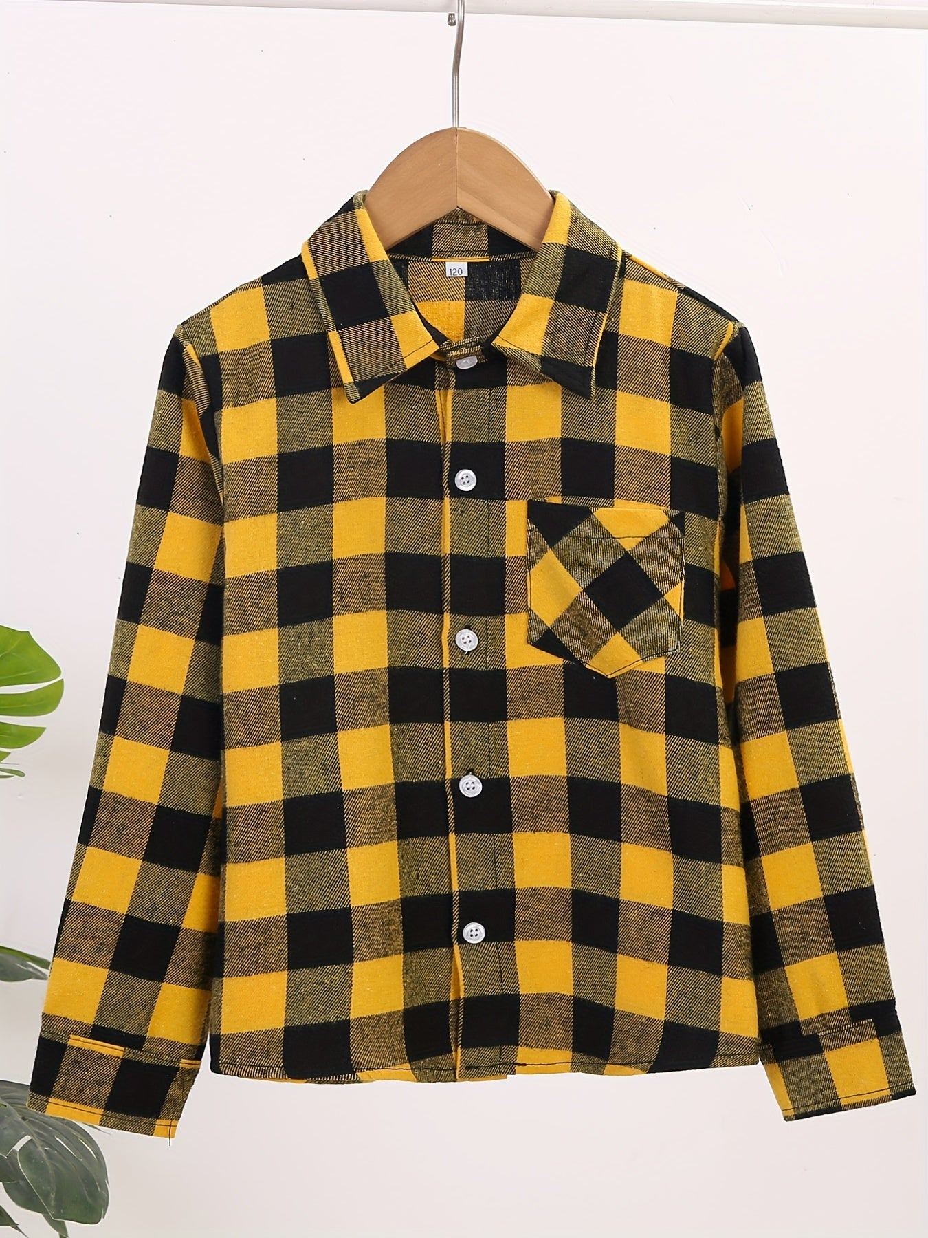 Boys Plaid Shirts Long Sleeve Tops Spring Fall Outwear Jacket
