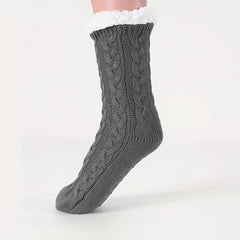 Cozy Fuzzy Socks With Grip Pads Winter Warm Slipper Socks