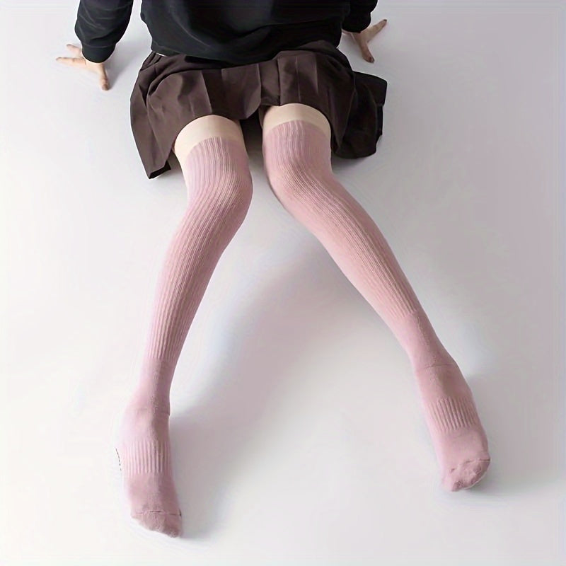 Professional Yoga Socks Over The Knee Warm Long Stockings Anti-slip & Anti Odor
