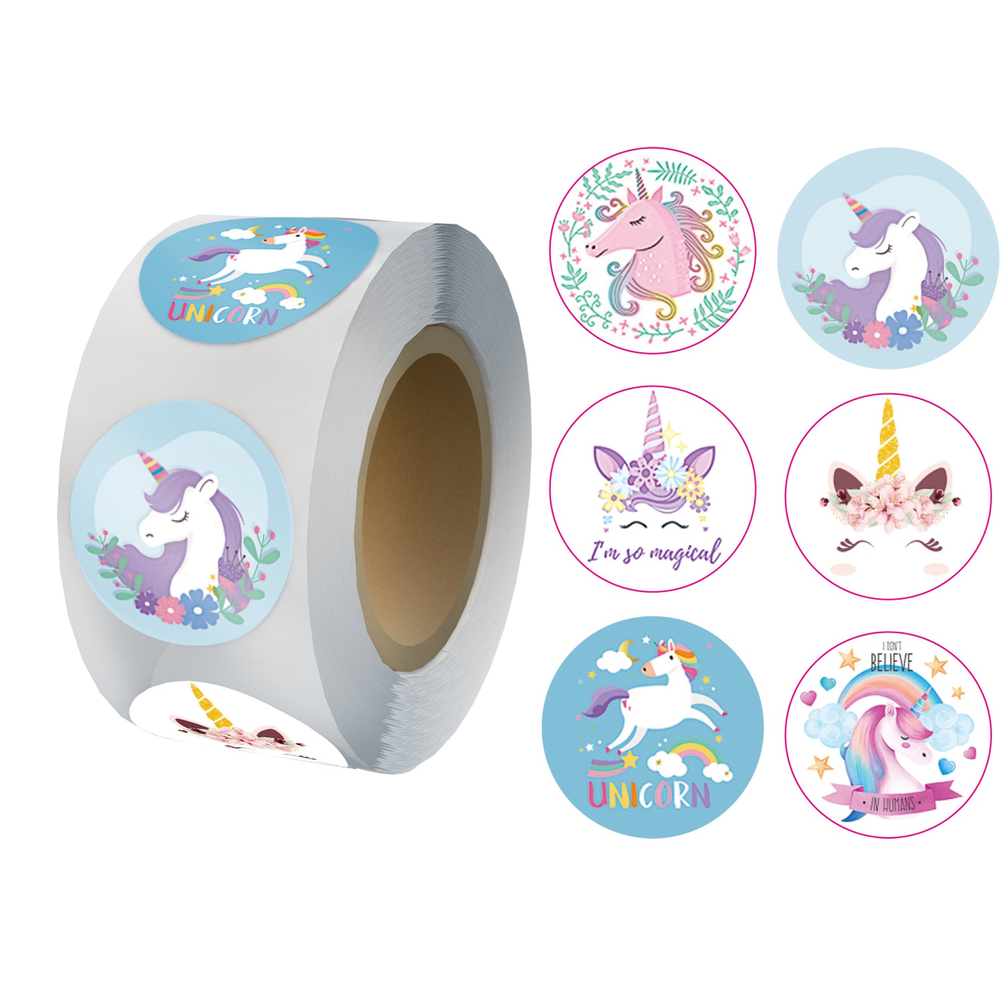 500pcs 1in Small Round Stickers, Cartoon Design for Gifts, Books, Water Bottles