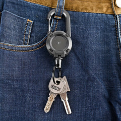 Retractable Key Chain Anti Lost Keychain Portable Buckle Outdoor Fishing